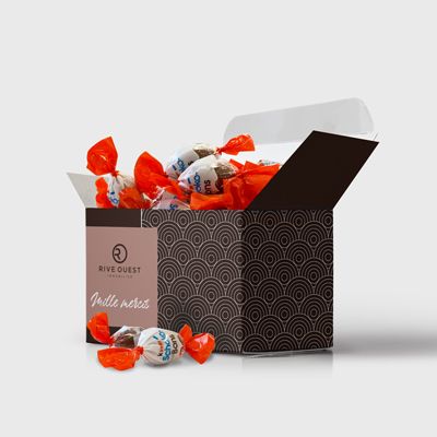 Petite Boîte de Chocolat Personnalisé pour Cadeau d'Affaires - CADOETIK